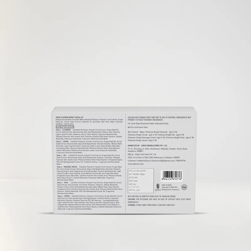 Jiden Platinum Bright Facial Kit