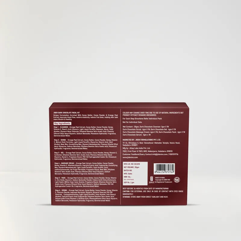 Jiden Dark Chocolate Facial Kit