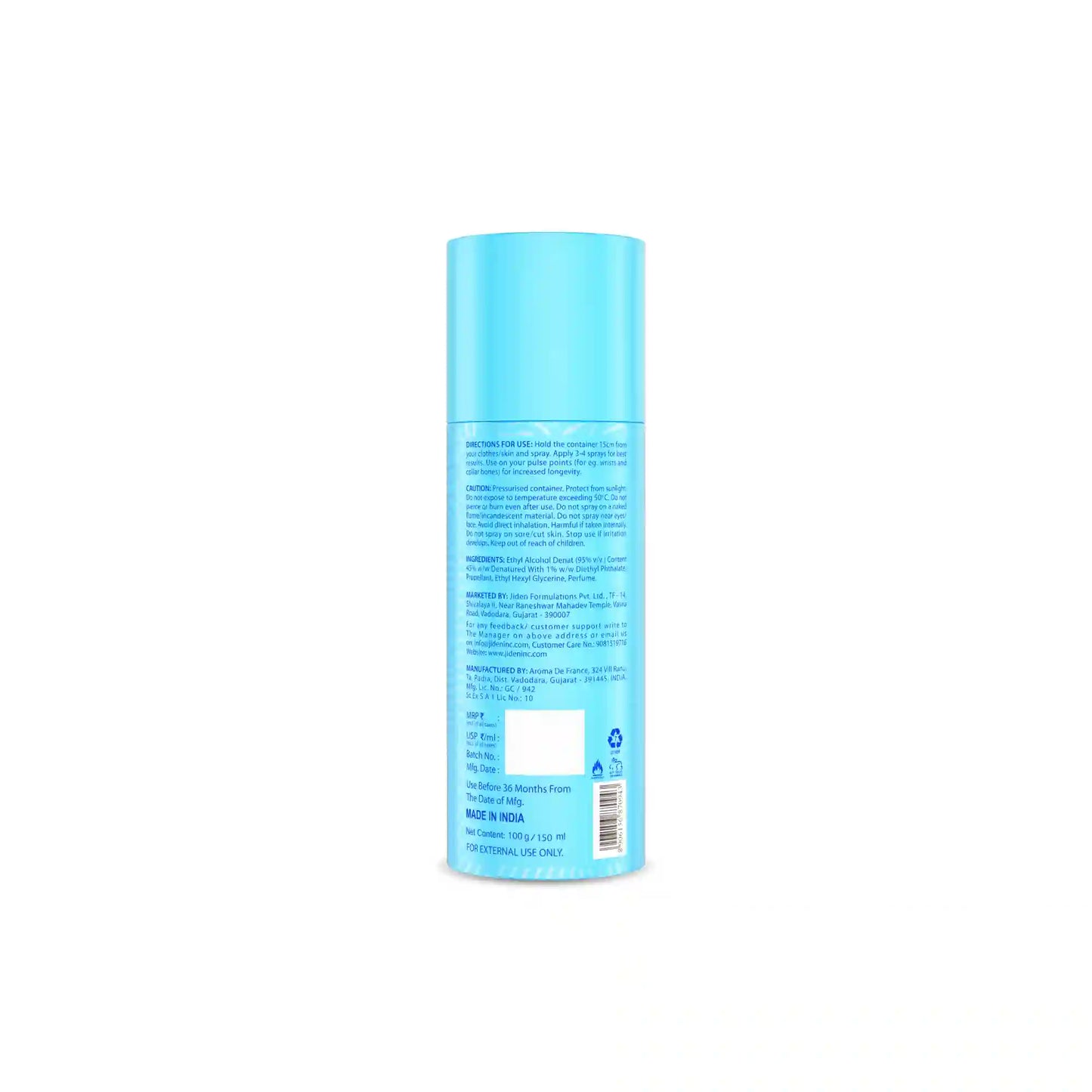 Jiden Ocean-X Perfume Body Deodorant